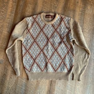 Vintage Moss Creek Trader Sweater Mens Brown Acrylic/Mohair EUC Sz L